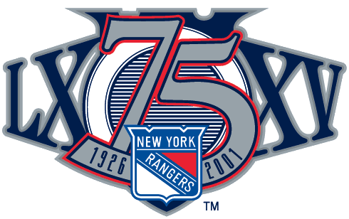 New York Rangers 2000 01 Anniversary Logo iron on paper